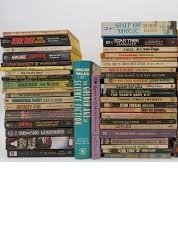 old leather bound books