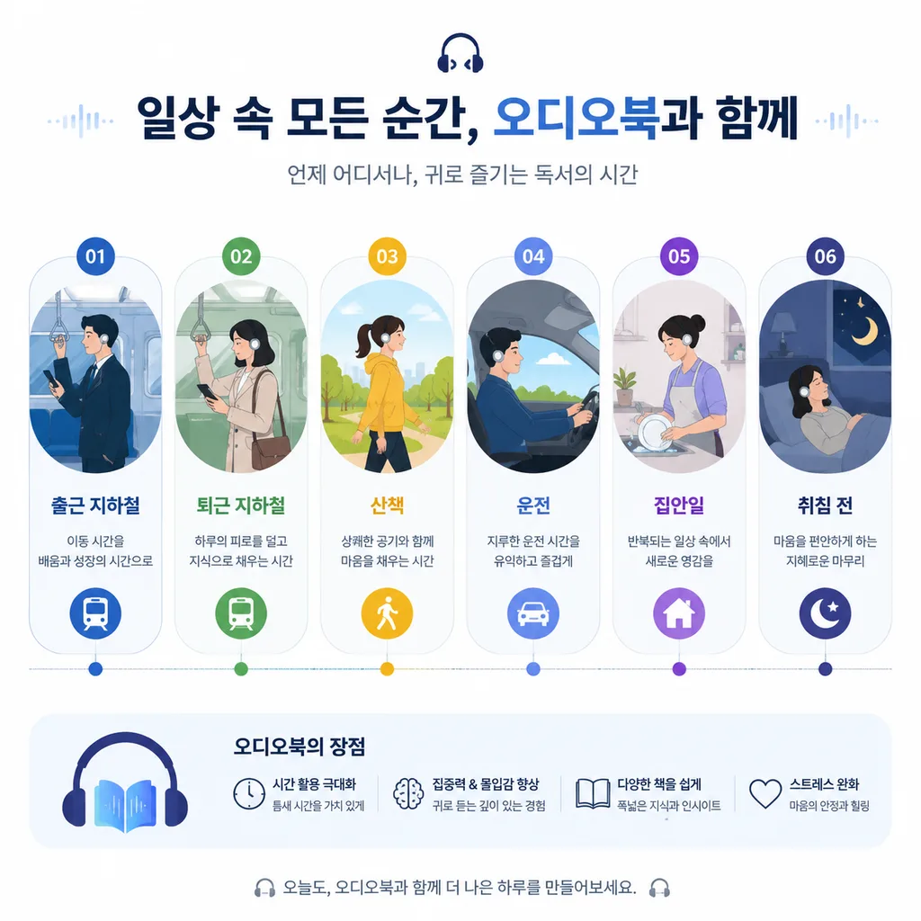 오디오북을 활용하기 좋은 생활 장면
